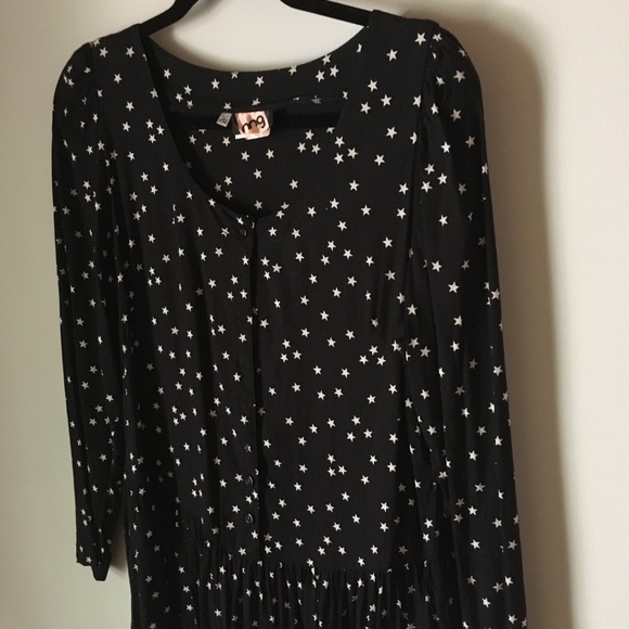 Vintage star print drop waist dress sz 4/6 - Picture 14 of 17
